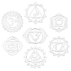 7 Sheets 7 Styles Chakra Theme Self Adhesive Brass Stickers DIY-SC0015-23P-1