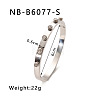 304 Stainless Steel Pave Cubic Zirconia Bangles FS-WG09E60-13-1