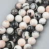 Natural Pink Zebra Jasper Beads Strands G-P231-01-10mm-4
