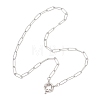 304 Stainless Steel Paperclip Chain Necklaces for Women NJEW-JN06034-02-2