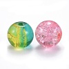 5 Colors Spray Painted & Baking Painted Crackle Glass Beads CCG-X0010-09-8mm-3