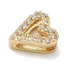 Brass Micro Pave Clear Cubic Zirconia Beads KK-I476-20G-01-2