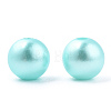 Spray Painted ABS Plastic Imitation Pearl Beads OACR-T015-05B-08-2