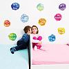 Translucent PVC Self Adhesive Wall Stickers STIC-WH0015-049-4