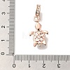 Rack Plating Alloy Rhinestone European Dangle Charms FIND-H005-45KCG-03-3