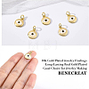 Brass Micro Pave Clear Cubic Zirconia Screw Carabiner Lock Charms KK-BC0004-61-3