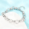 304 Stainless Steel Ring Link Chain Bracelets for Women Men BJEW-H643-10P-3