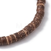 Natural Coconut Disc Stretch Bracelets for Women Men BJEW-JB10255-4