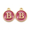 Golden Plated Alloy Enamel Charms X-ENAM-S118-08B-1