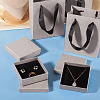 3Pcs Square Paper Jewelry Display Cases CON-TA0001-39D-02-8