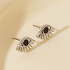 304 Stainless Steel Exaggerated Eye Stud Earrings - High-end CU5897-1-1