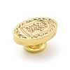 Golden Tone Wax Seal Brass Stamp Head AJEW-G056-03A-3