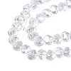 Electroplate Transparent Glass Beads Strands EGLA-Q133-01A-15-3