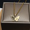Mother's Day 304 Stainless Steel Filigree Butterfly Engraved Mum Pendant Necklaces for Women FS-WG8B29F-01-2