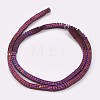 Electroplated Non-magnetic Synthetic Hematite Beads Strands G-P367-D02-2