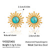 Flower 304 Stainless Steel Stud Earrings OK7494-1-2