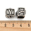 316 Surgical Stainless Steel with Rhinestone Large Hole Cube Beads STAS-Q326-08AS-01-3