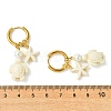 Tortoise & Starfish Synthetic Turquoise Hoop Earrings EJEW-JE07147-01-5