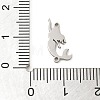 201 Stainless Steel Laser Cut Connector Charms STAS-R133-02P-05-3