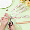 4Bags 4 Colors Printed Artificial Silk Ribbons OCOR-MA0001-82A-3