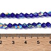 Electroplate Transparent Glass Beads Strands EGLA-K015-18T-4