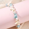Synthetic Turquoise & Natural Larimar & Cultured Freshwater Pearl Beaded Bracelets for Women BJEW-JB13951-2