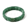 Square Natural Green Aventurine Beads Stretch Bracelets for Women Men BJEW-C097-06O-7