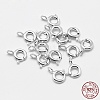 Rhodium Plated 925 Sterling Silver Spring Ring Clasps STER-K167-076D-P-1