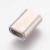 304 Stainless Steel Magnetic Clasps with Glue-in Ends STAS-K145-17P-4