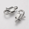 Tarnish Resistant 304 Stainless Steel Lobster Claw Clasps STAS-F109-17P-1