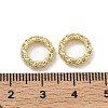 Brass Clear Cubic Zirconia European Beads KK-D228-10G-2