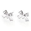 Brass Stud Earring Findings X-KK-S360-174P-1