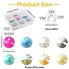 160Pcs 8 Colors Glass Charms RGLA-FS0001-24-3