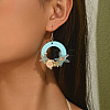 Alloy Enamel Dangle Earrings WGF042D-01-3