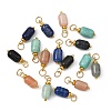 Natural Mixed Gemstone Pendants PALLOY-JF05749-1