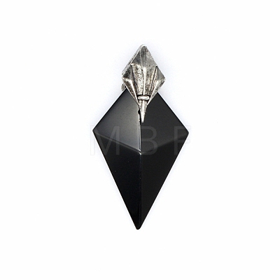 Natural Obsidian Pendants PW-WGED5F3-05-1