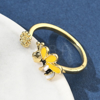 Brass Cuff Rings RJEW-D341-02G-1
