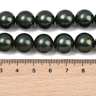 Electroplated Shell Pearl Graduated Beads Strands BSHE-C011-04-02-1