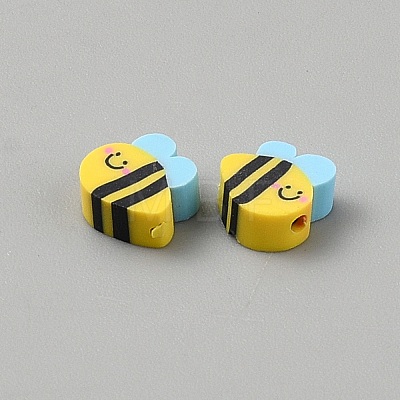 Handmade Polymer Clay Beads CLAY-TAC0015-03-1