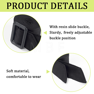 2Pcs Tie a Knot Polyester Waist Belt with Plastic Buckle AJEW-GF0014-53B-1