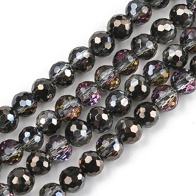 Electroplate Transparent Glass Beads EGLA-B013-02A-HP01-1