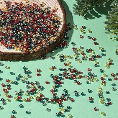 4 Colors 8/0 Christmas TOHO Round Seed Beads SEED-X0058-24-1