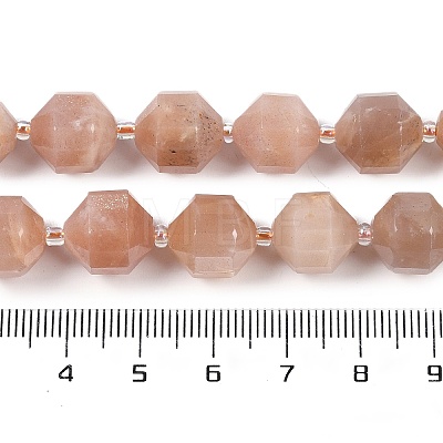 Natural Peach Moonstone Beads Strands G-O201B-126H-1