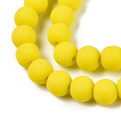 Opaque Glass Beads Strands GLAA-T032-P8mm-MD10-1