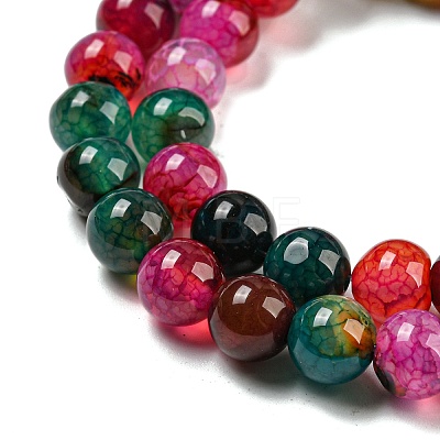 Dyed Natural Agate Beads Strands G-R262-8mm-1-1