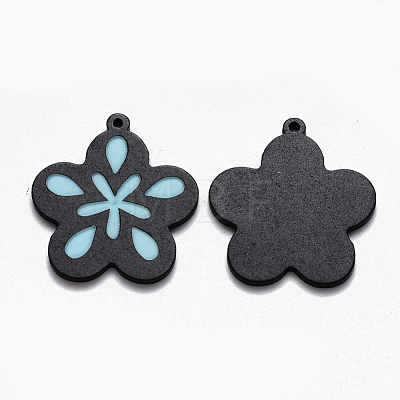 Spray Painted Cellulose Acetate(Resin) Pendants KY-R018-04-1