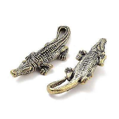 Brass Crocodile Figurines Statues for Home Desktop Feng Shui Ornament KK-A216-12AB-1