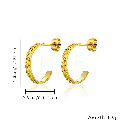 Fashionable gold and steel color stainless steel mirror polished irregular earrings AG8870-1-1
