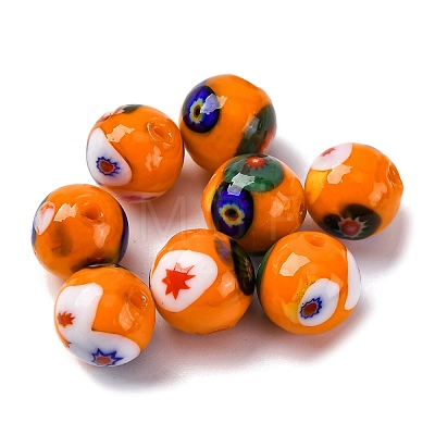 Handmade Millefiori Lampwork Beads LAMP-R003-02B-02-1