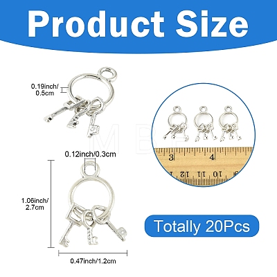 20Pcs Zinc Tibetan Style Alloy Pendants FIND-YW0010-08-1